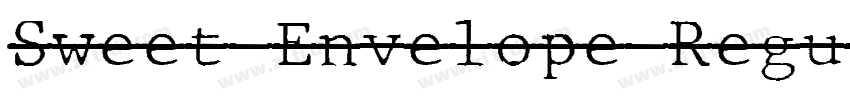 Sweet Envelope Regul字体转换